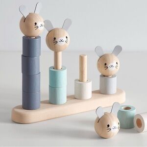 Gently Used Pottery Barn Kids Plan Toys x pbk Bunny Stacker